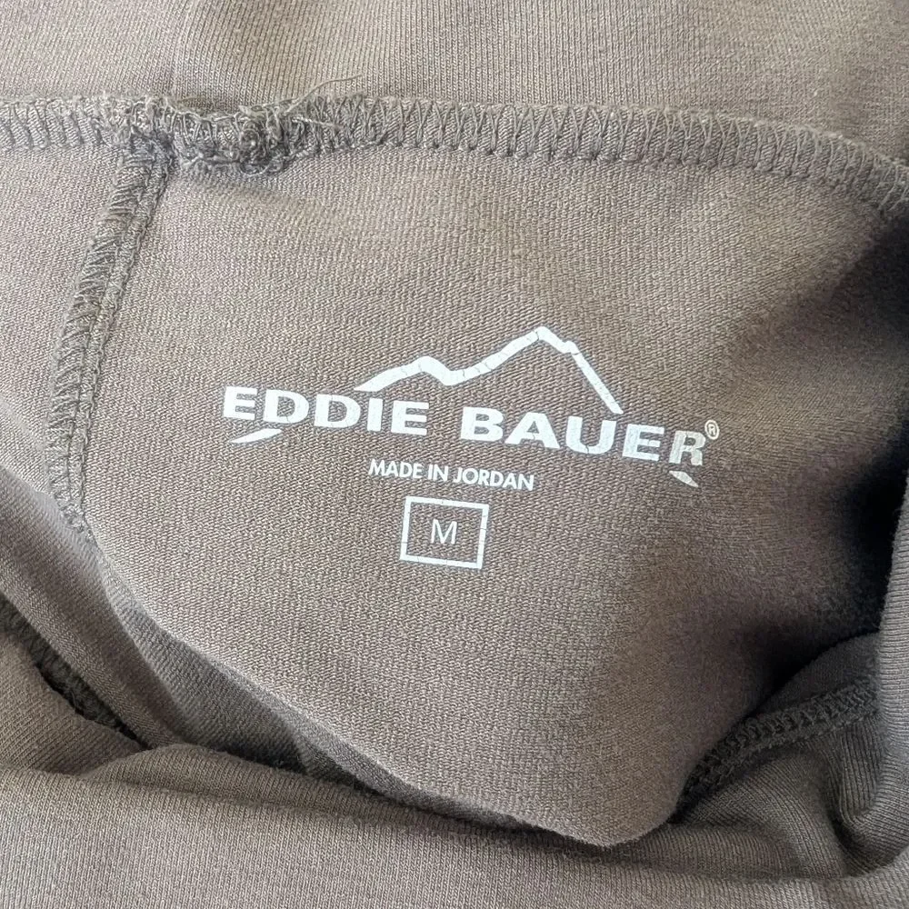 Eddie Bauer Julia Travex Packable Travel Skirt Brown Stretch Knit Knee Size M